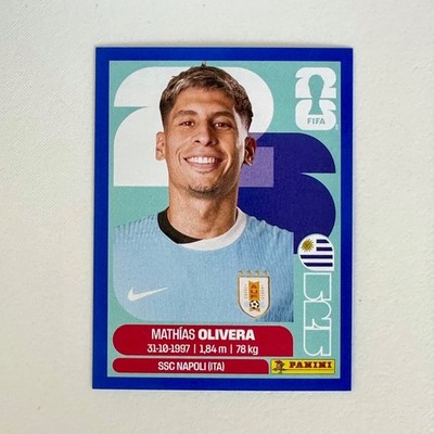 MATHIAS OLIVERA   URU 7 Blue Parallel   2026 Panini FIFA World Cup Sticker
