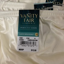 Vanity Fair Perfectly Yours Lace Nouveau Brief 13001 Candleglow, Sz 5/S