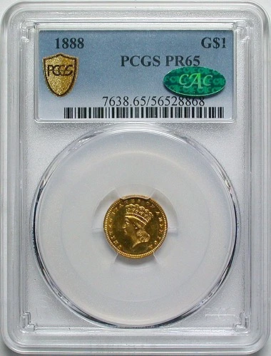 1888 Gold Dollar PCGS PR65 CAC