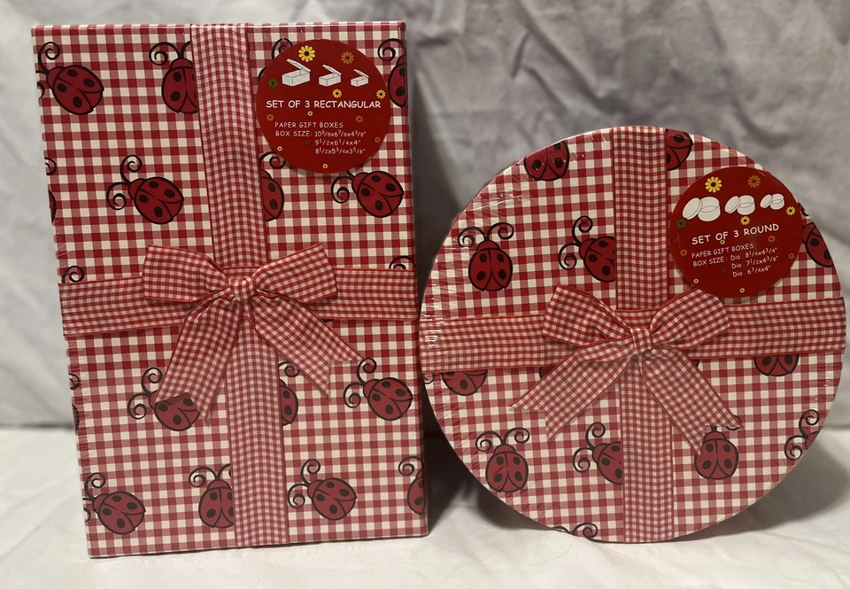 Nesting Boxes / Gift Boxes Laby Bugs 6 Sizes New (3 round and 3 rectangular) - Image 2 of 4