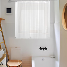 Waterproof Shower Curtain for Window inside Shower Plastic Bathroom Window Curt