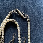 Pretty Artisan Freshwater Pearl Sterling Necklace Cultured Pearl Dangle Earrings — photo 2