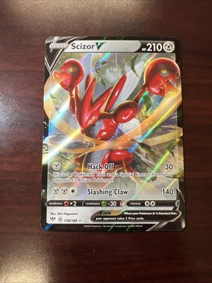 Pokémon TCG Scizor V Darkness Ablaze 118/189 Holo Ultra Rare NM+