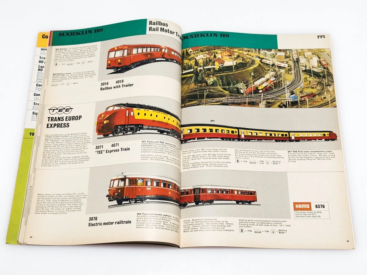 Märklin 1972 Katalog für elektrische Züge und Slotcars Zubehör