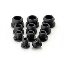 2.5mm-60.6mm Black Snap-On Hole Plug Silicone Rubber Blanking Seal Bung Pipe