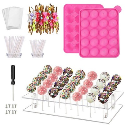 302 Stück Cake Pop Formen Set Mit 1 Acryl Lollipop Halter,1 Silikon Form Set,...