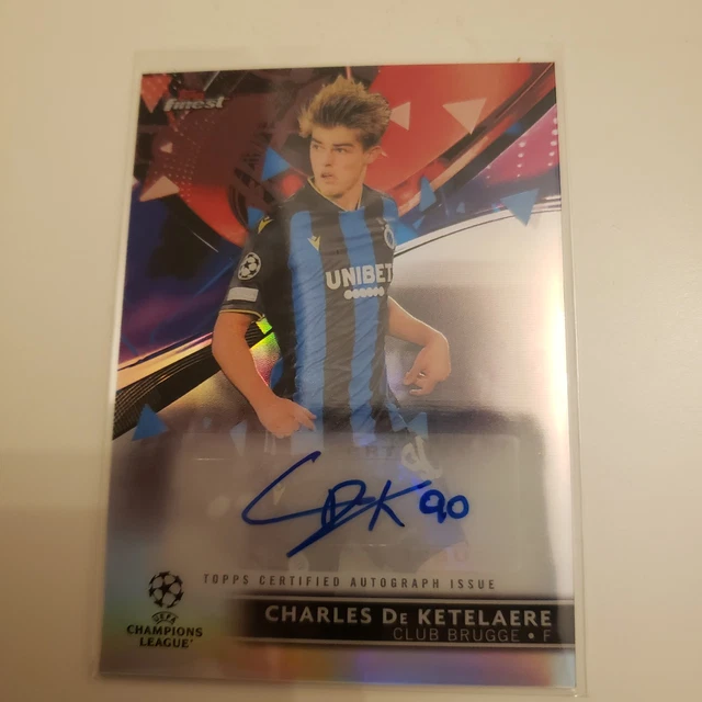 2021-22 Topps Finest Uefa Champions League - Charles De Ketelaere #78 Auto