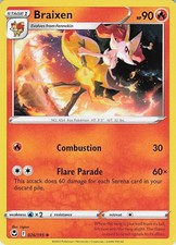 Braixen Uncommon SWSH12: Silver Tempest 026/195 NM