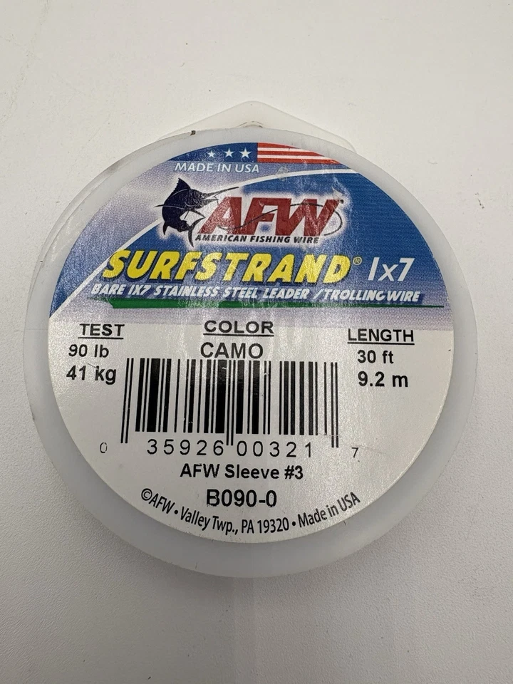 AFW 2 SURFSTRAND Fishing Stainless Steel Leader Wire 90lb Test 30' #B090-0 NEW - Image 2 of 3