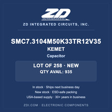 KEMET SMC7.3104M50K33TR12V35 Capacitor New Lot of 258