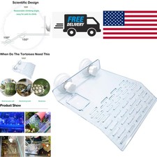 Large Reptile Basking Platform for Turtles with Feeding Area and Suction Cups