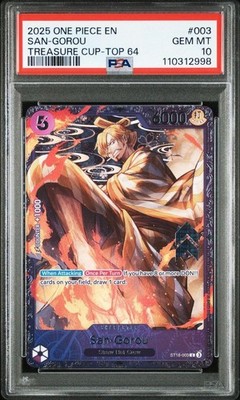 2025 PSA 10 San Gorou ST18-003 One Piece Card TCG Treasure Cup