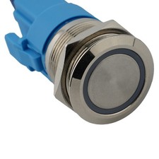 Druckknopfschalter Verriegelung 22mm Edelstahlknopf Silberlegierungs-Touch