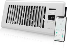 Super Quiet Register Booster Fan for 4" x 10" Register Hole, Smart Register Vent