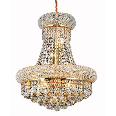 Elegant Lighting V1800D16G/RC Primo Mini Chandelier Gold