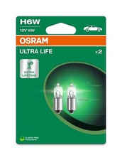 2 Glühlampen Blinkleuchte H6W 12V 6W BAX9s OSRAM ULTRA LIFE für diverse PKW