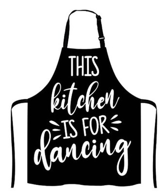 This Kitchen is for Dancing Quote Bib Apron with Adjustable Neck Multi Lf282