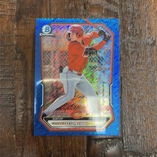 2026 Bowman Baseball - Tyson Lewis Blue Shimmer Chrome Prospects /150 Reds