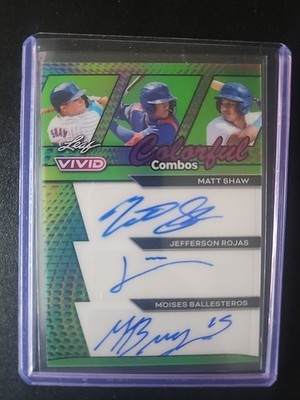2024 Leaf Vivid /4 Matt Shaw, Moises Ballesteros, Rojas Auto