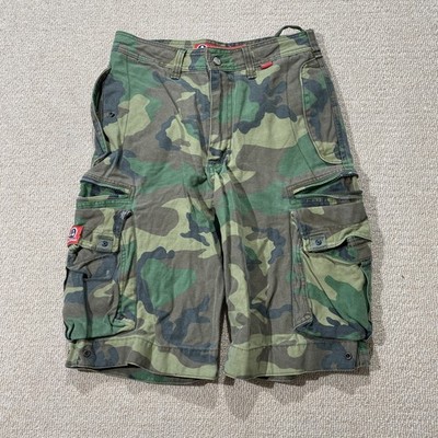 Molecule Cargo Shorts Herren 28x11 Small Camouflage Baumwolle Outdoor Cool Fusion
