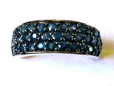 Natural Blue Sapphire Ring / size 6 /925 Sterling Silver / 1.5ct