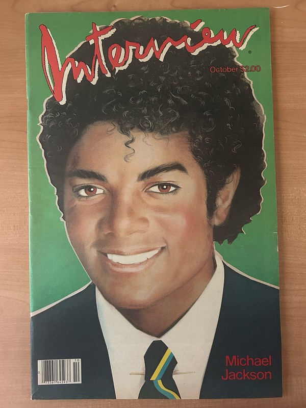 Vintage Interview Magazine October 1982 Michael Jackson Cover Andy Warhol Story