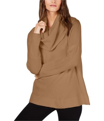 French Connection Womens Solid Pullover Sweater, Brown, X-Small