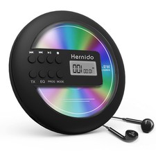 Rechargeable Portable CD Player for Car, Discman with FM Transmitter, 20 Hour...