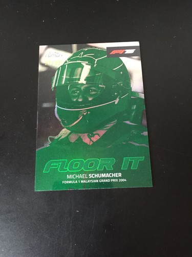 Michael Schumacher [Green Refractor] #FI-7 2025 Topps Chrome Formula 1 Floor It card