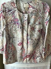 Chico  s linen jacket size 2 nwt 119.