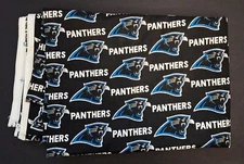 N.T.T. Inc NFL Carolina Panthers 100% Cotton Fabric 58" x 2 Yards NOS