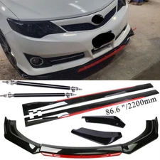 Front Bumper Lip Spoiler Splitter Body Side Skirt For Toyota Camry