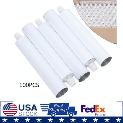 100pcs Travel Tube Aluminum Empty Unsealing Toothpaste Tubes Environmentally