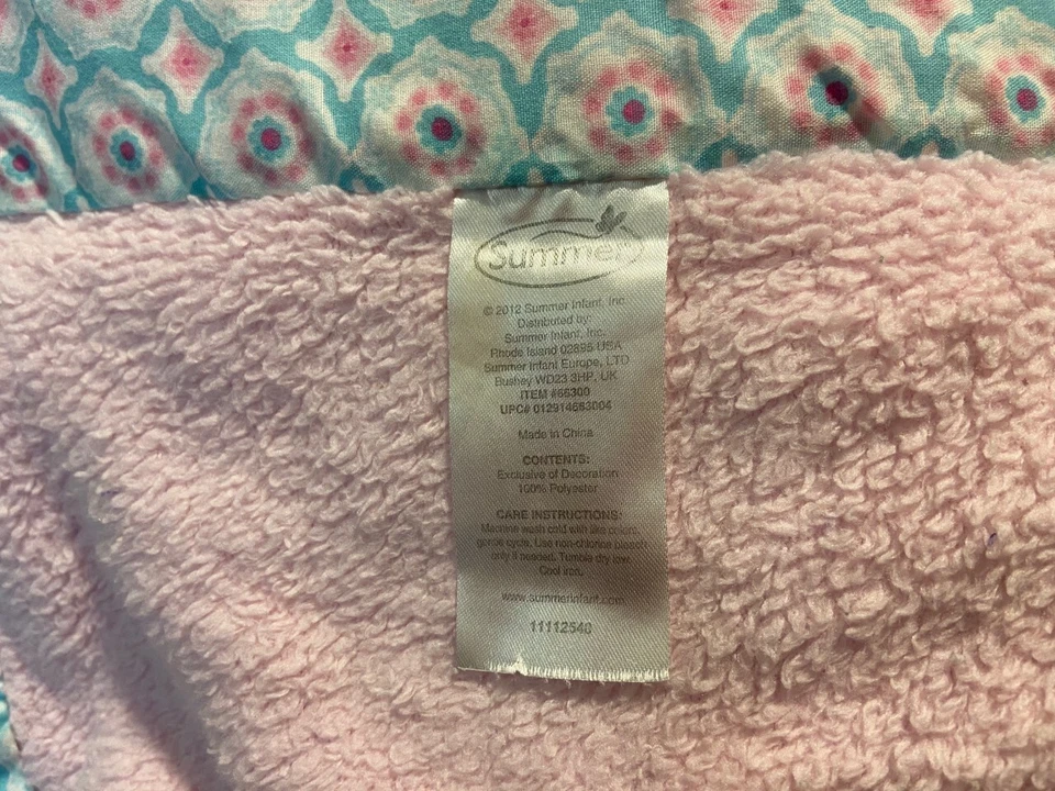 Manta Summer Infant Inc 2012 Mamá Bebé Búho Rosa Aqua Seguridad Lovey Foto 2 de 2