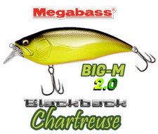 Megabass Big-M 2.0 Giant Killer Crankbait - BLACKBACK CHARTREUSE -