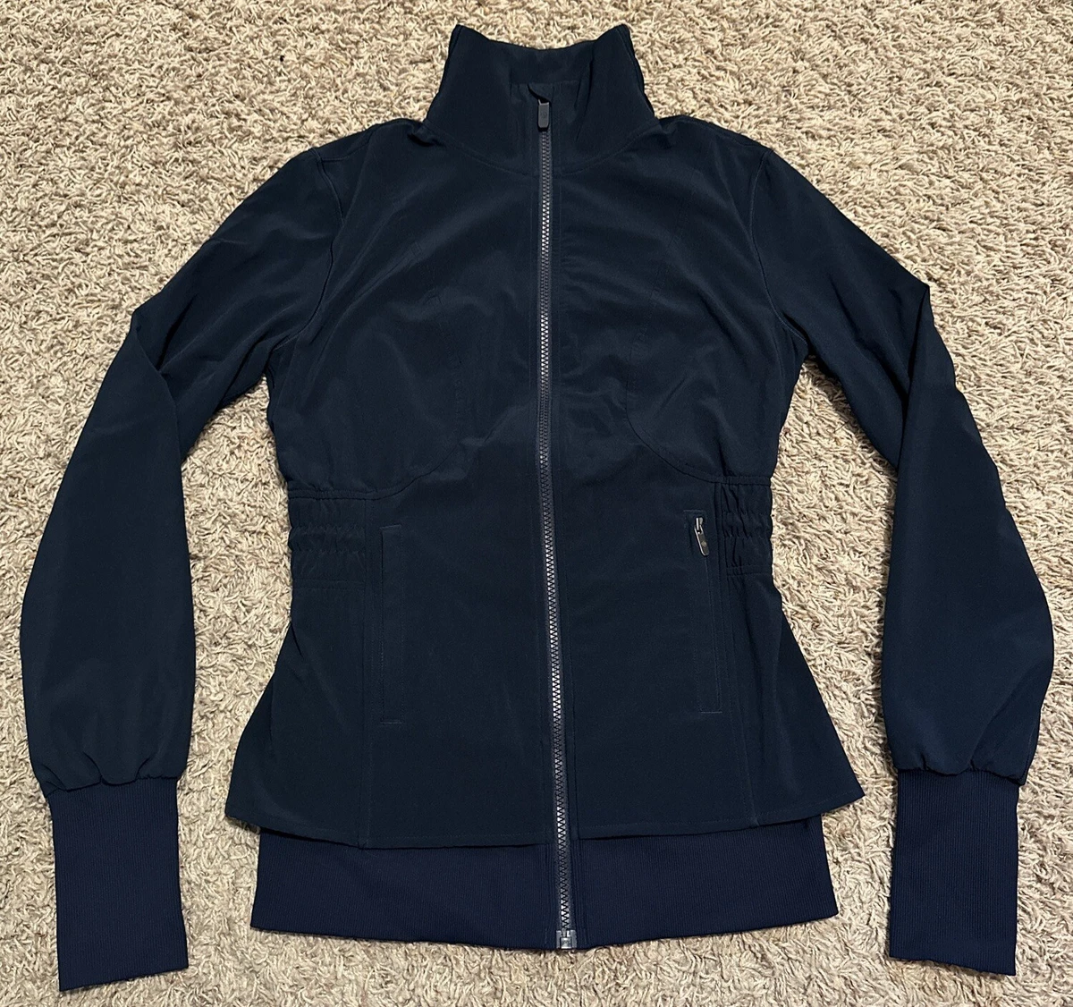 Lululemon Sights Seen Jacket Full Zip Lightweight True Navy Blue