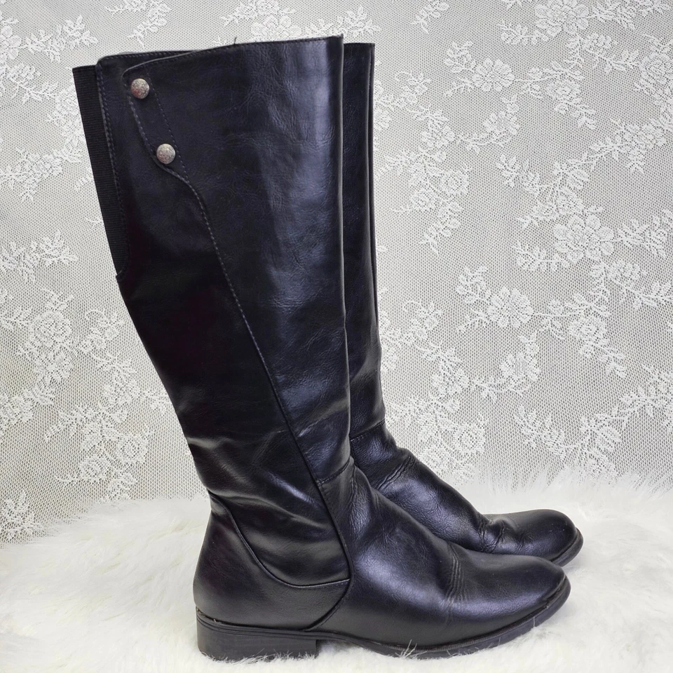 Botas de montar Life Stride Xripley para mujer 9,5 M imitación cuero hasta la rodilla elásticas Foto 2 de 4