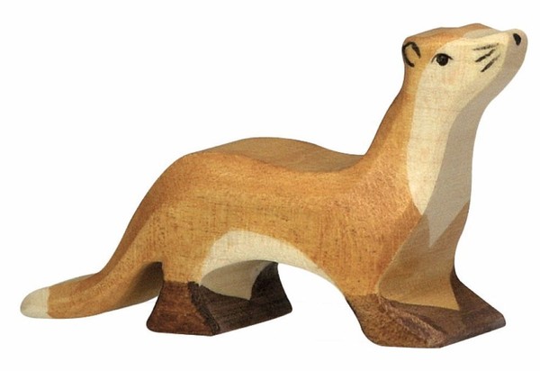 Marder Von Holztiger Wiesel Holztier Wildtier Handgefertigt Made In Europe Neu-image