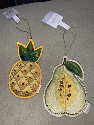 Target Wondershop Pineapple & Pear Ornaments Boiled Felt