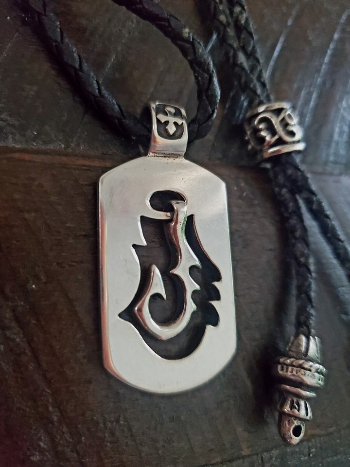 BILL WALL LEATHER .925 SILVER HOOK DOG TAG & BOLO Good Art HLYWD Chrome Hearts eBay