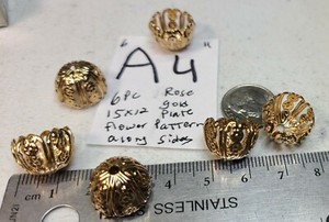 Authentic HUGE Bead Caps Large Size Miriam Haskell Jewelry Findings Filigree RARE LOT #27