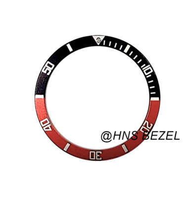 BEZEL INSERT FOR MEN SEIKO 7002,6309,7S26,SKX007K2 DIVER AUTOMATIC RED & BLACK