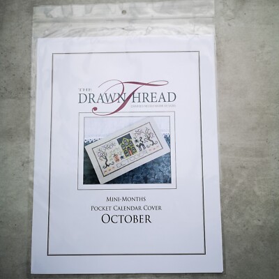 Der gezogene Faden Oktober Mini Monate Taschenkalender Cover Kreuzstichmuster
