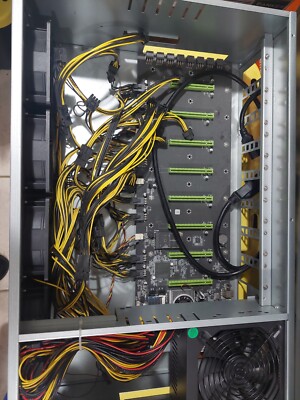 Custom Octominer  GPU Crypto Mining Rig + Nvidia 1080 GPU 