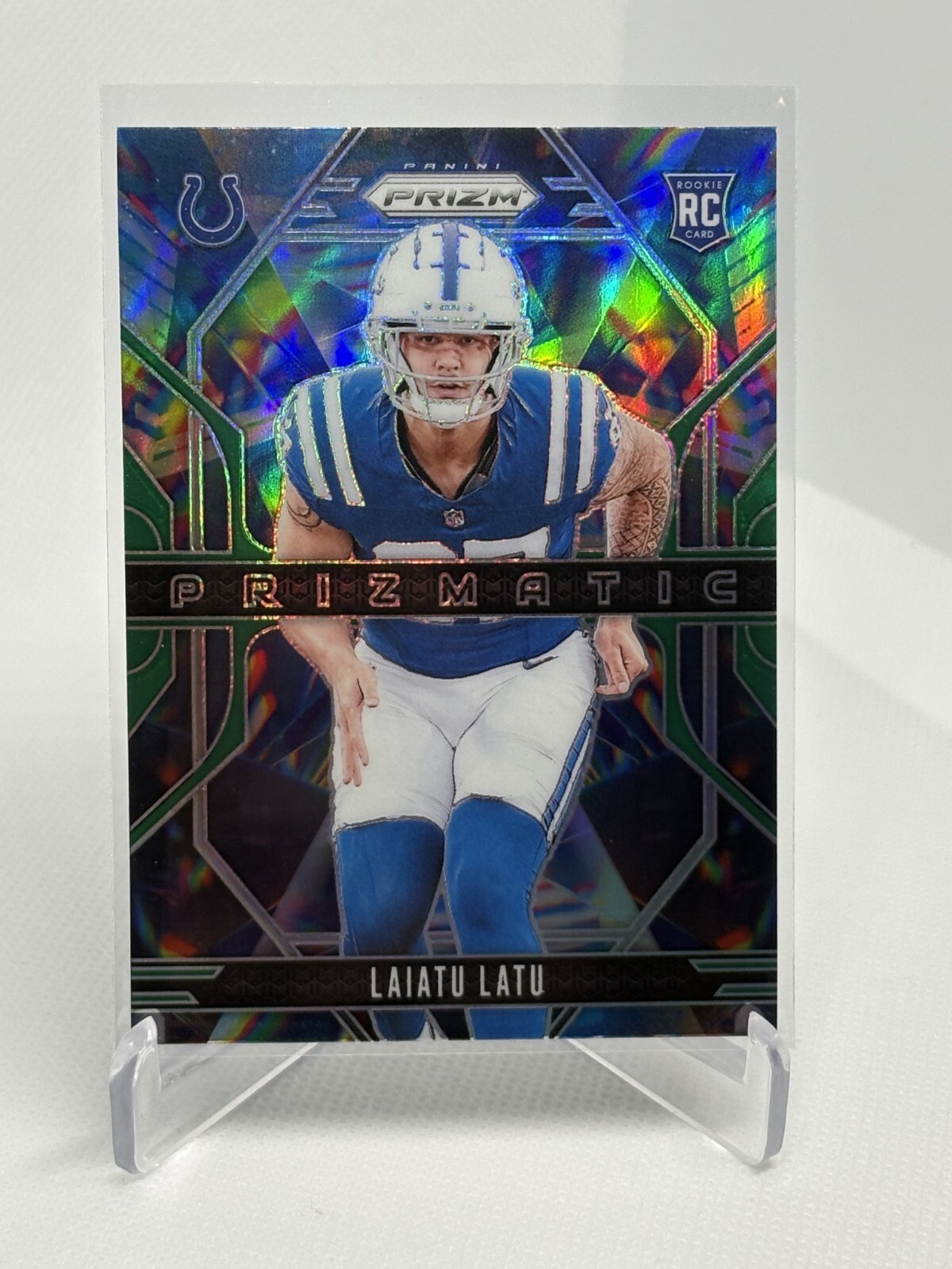2024 Panini Prizm - Prizmatic Laiatu Latu Green Prizm #5 (RC)
