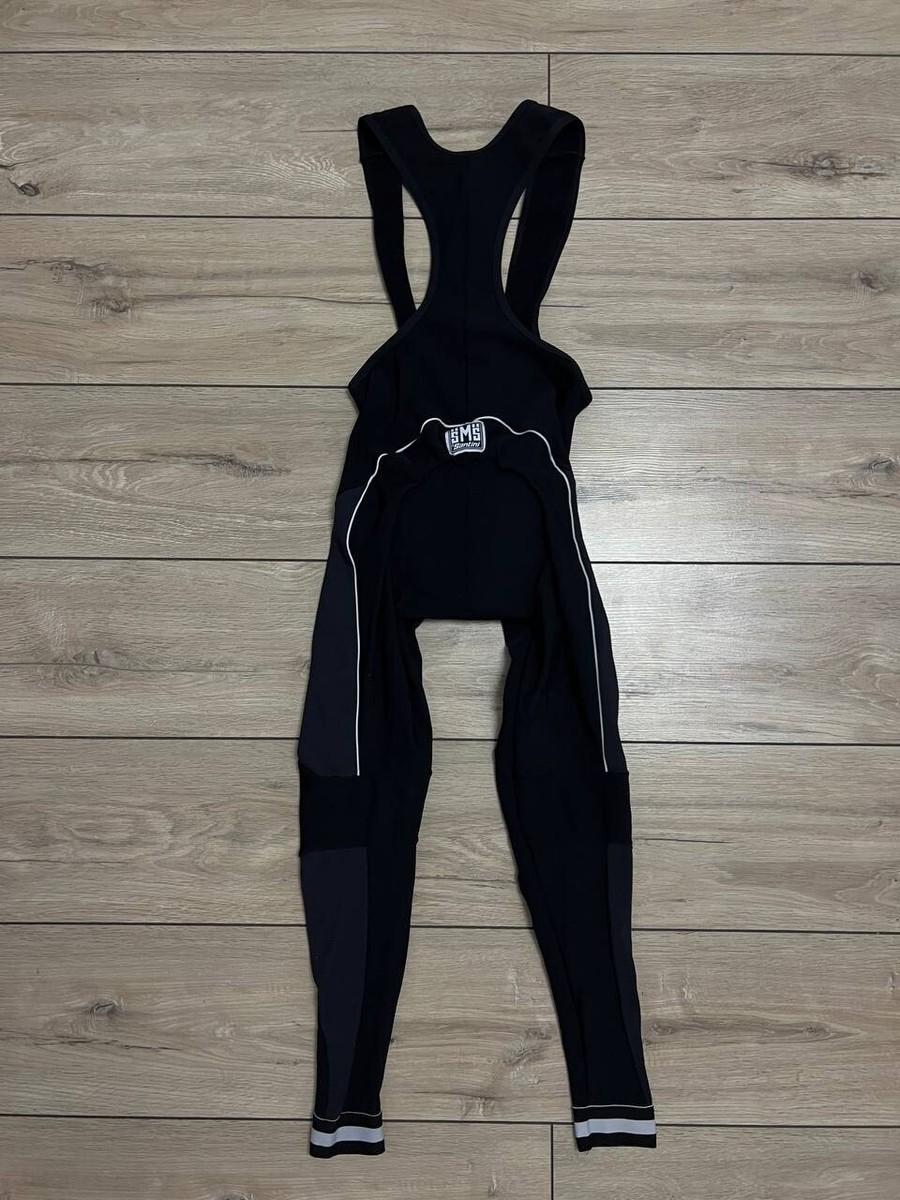 Santini IMPACTブラック ビブタイツ XXL Cycling Santini Bib Santini Plush Bib Shorts Dark Green Black XXL