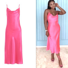  ZARA PINK MIDI DRESS SIZE M MEDIUM new