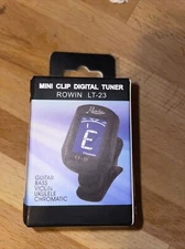 Acoustic Guitar Rotatable Clip-on Tuner Rowin LT-23 LCD Electric Bass Violin