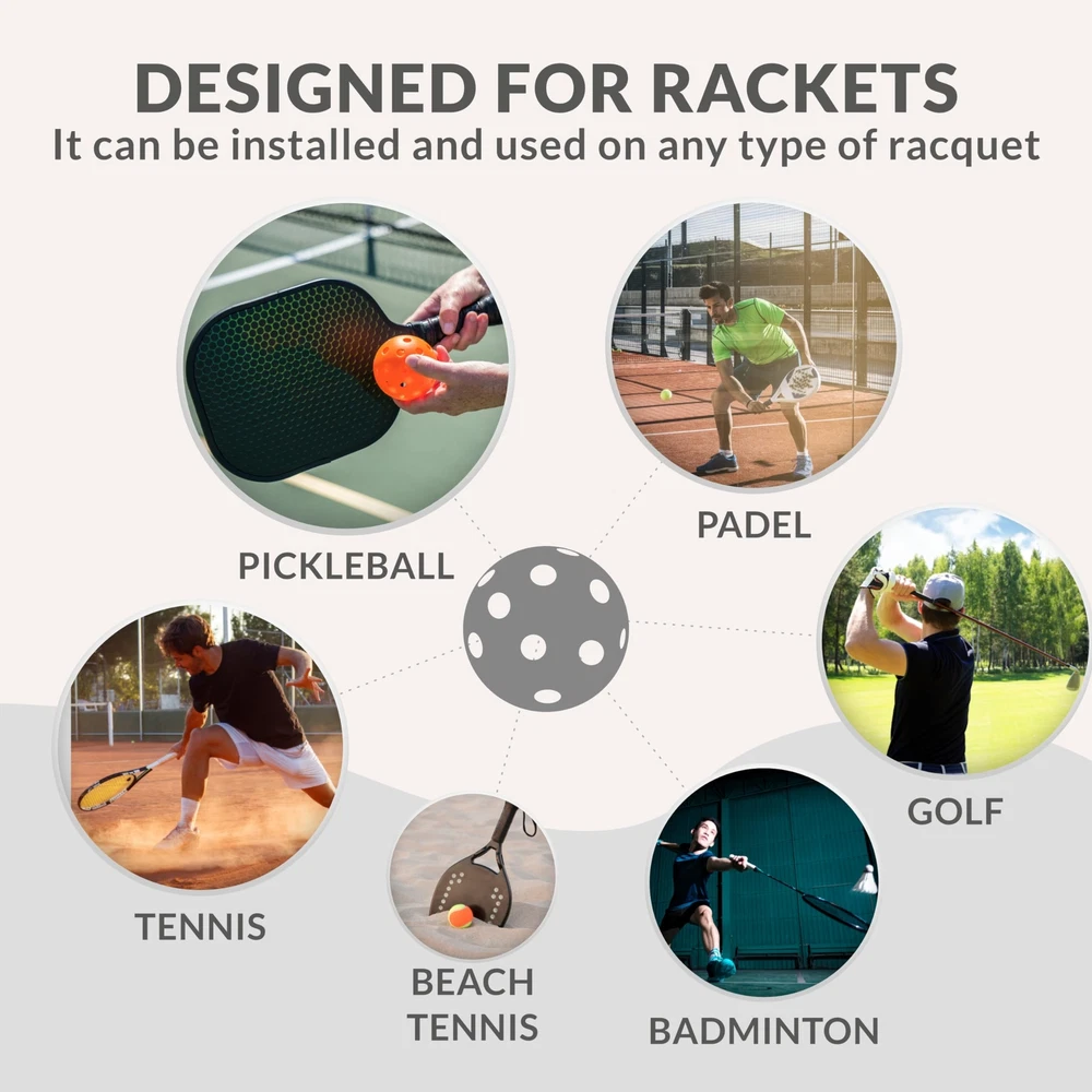 Pickleball OverGrip Tape - Pack of 6 - Extra Tacky White Pickleball Grip Tape...