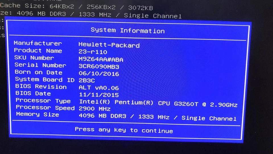 HP TouchSmart 320-1030 AMD A4-3400 4GB DDR3 Ram 20" Touch All-In-One NO HDD - Image 2 of 3